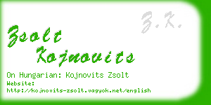 zsolt kojnovits business card